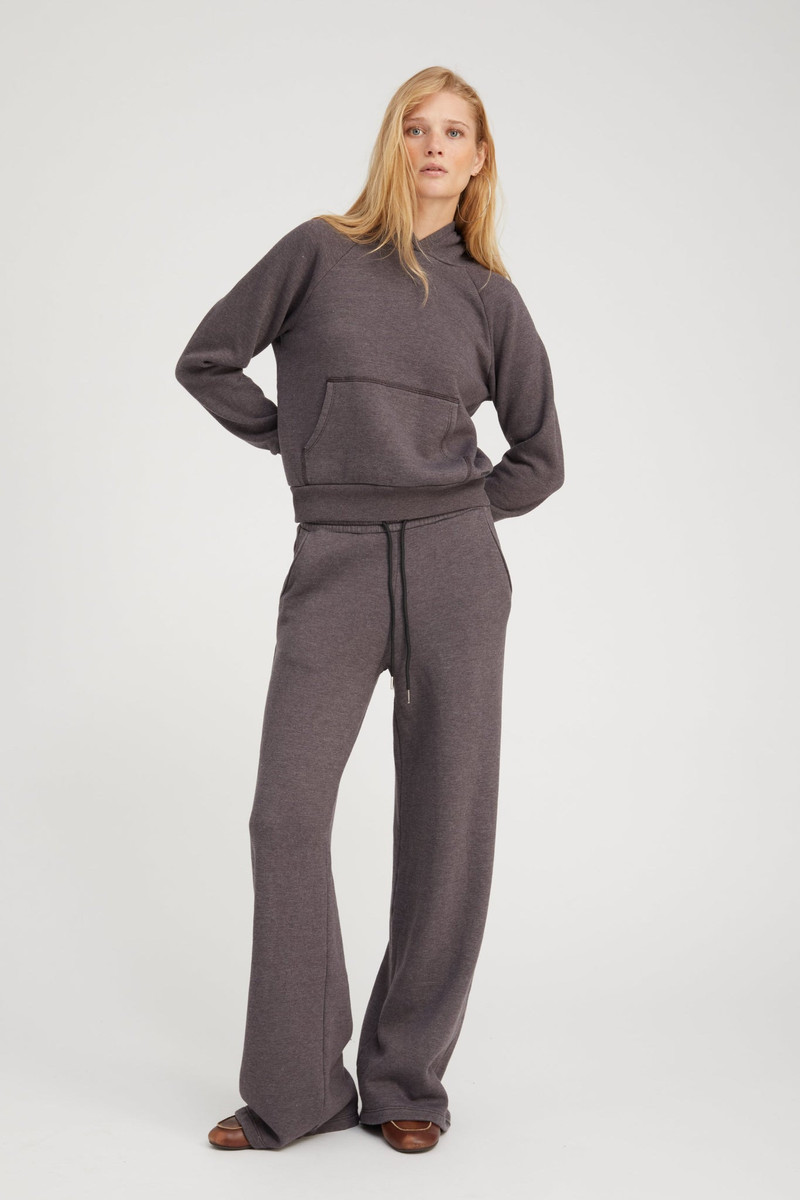 SPRWMN CHARCOAL SHRUNKEN HOODIE outlook