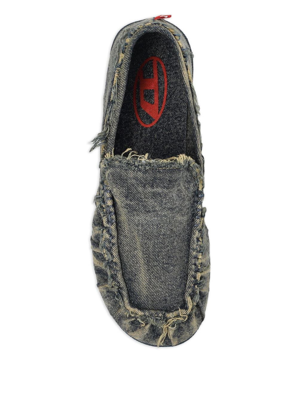 D-Shock frayed denim loafers - 3