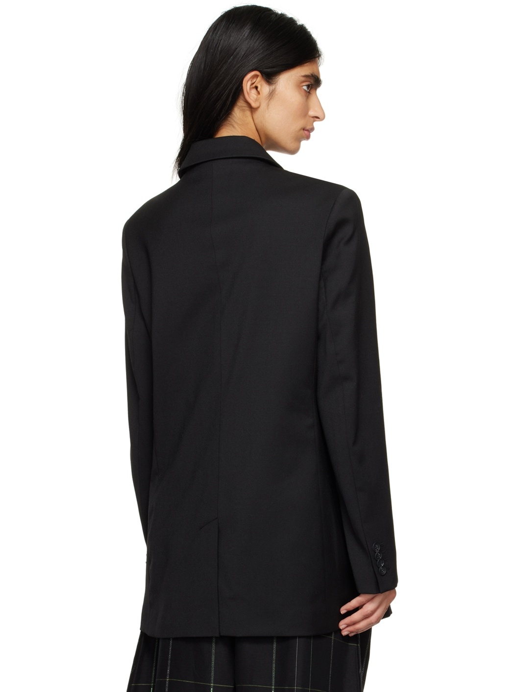 Black Double-Breasted Blazer - 3