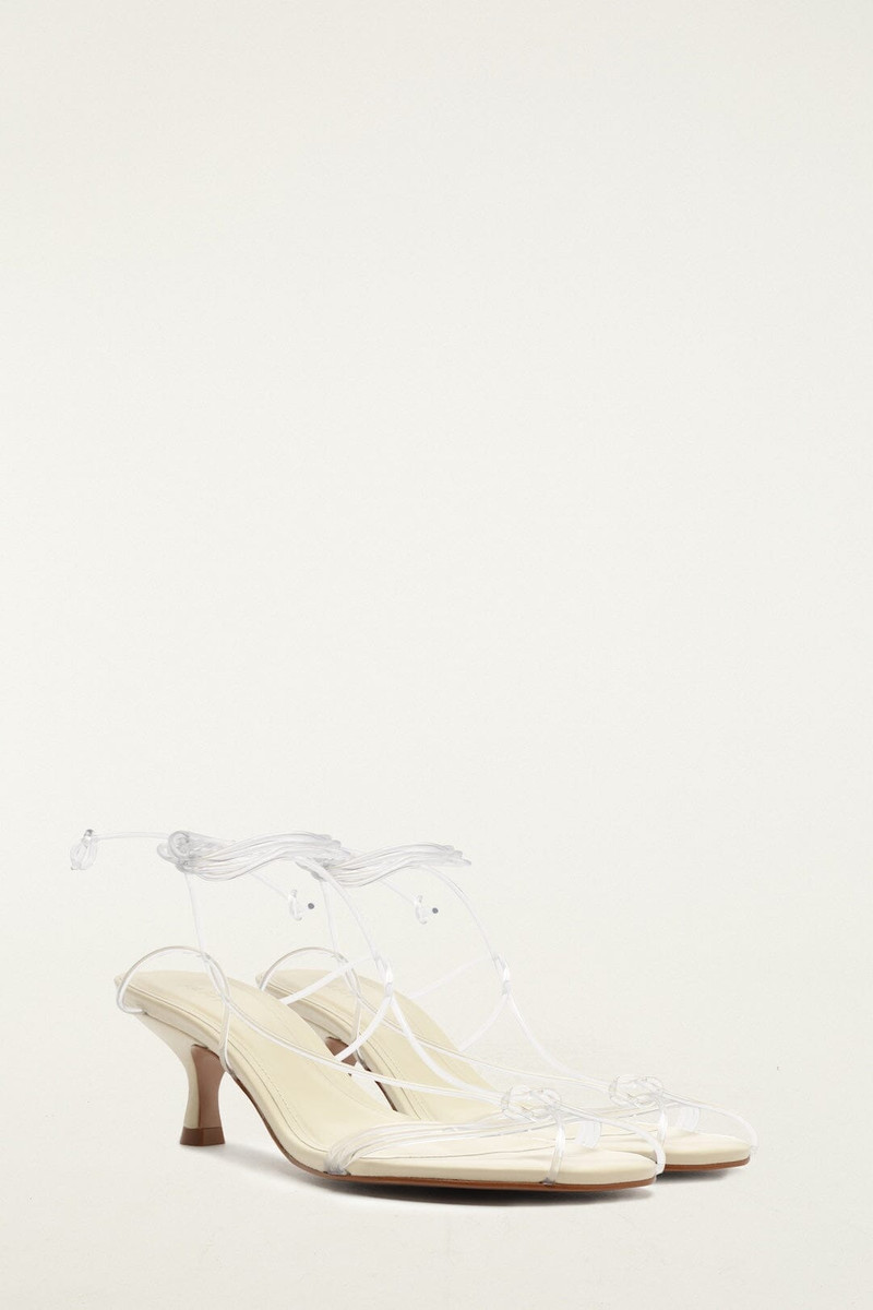 FARM RIO White Spaghetti Jelly Kitten Heeled Sandal outlook
