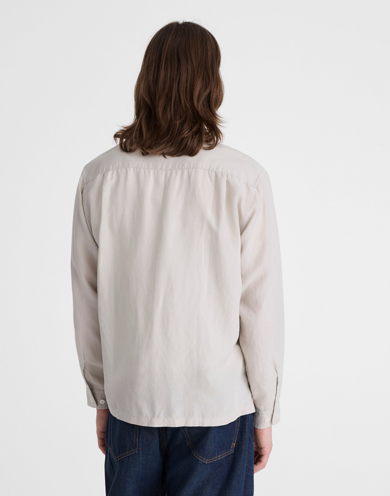 Madewell The Long-Sleeve Camp Shirt in Archive Linen Blend outlook
