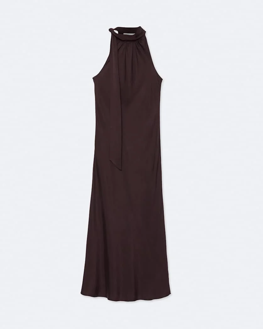 BERIL SILK-BLEND MAXI DRESS - 1
