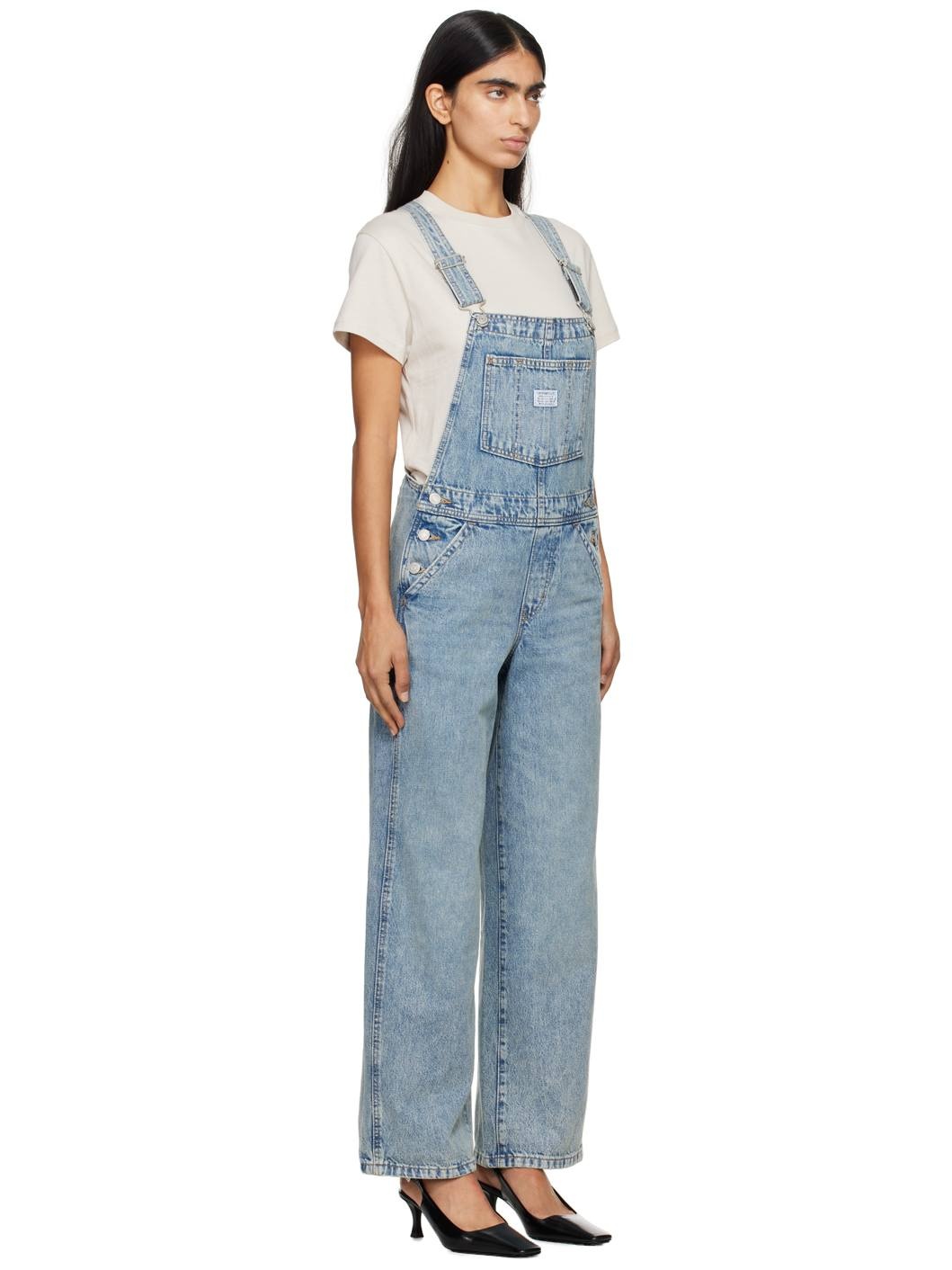 Blue Vintage Denim Overalls - 2