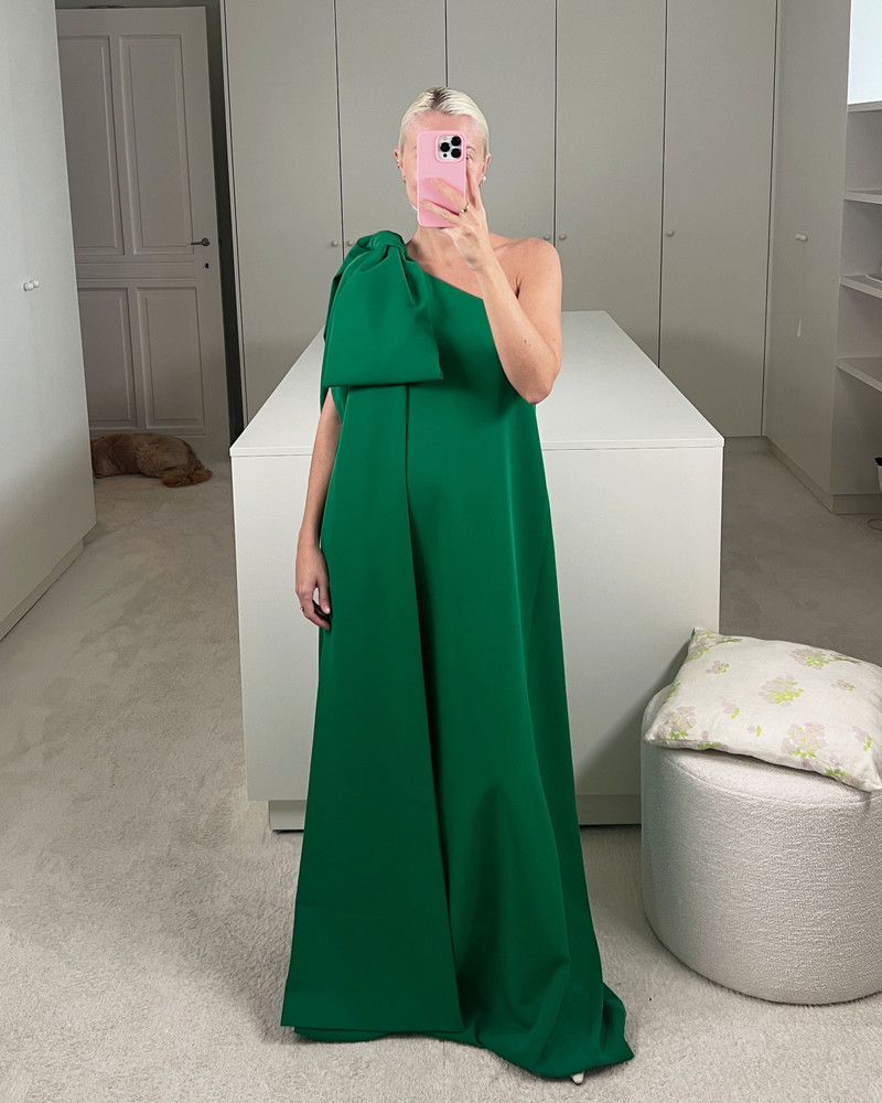 green emerald velvet dress Bernadette Dress Claire Midnight Blue Grass Green
