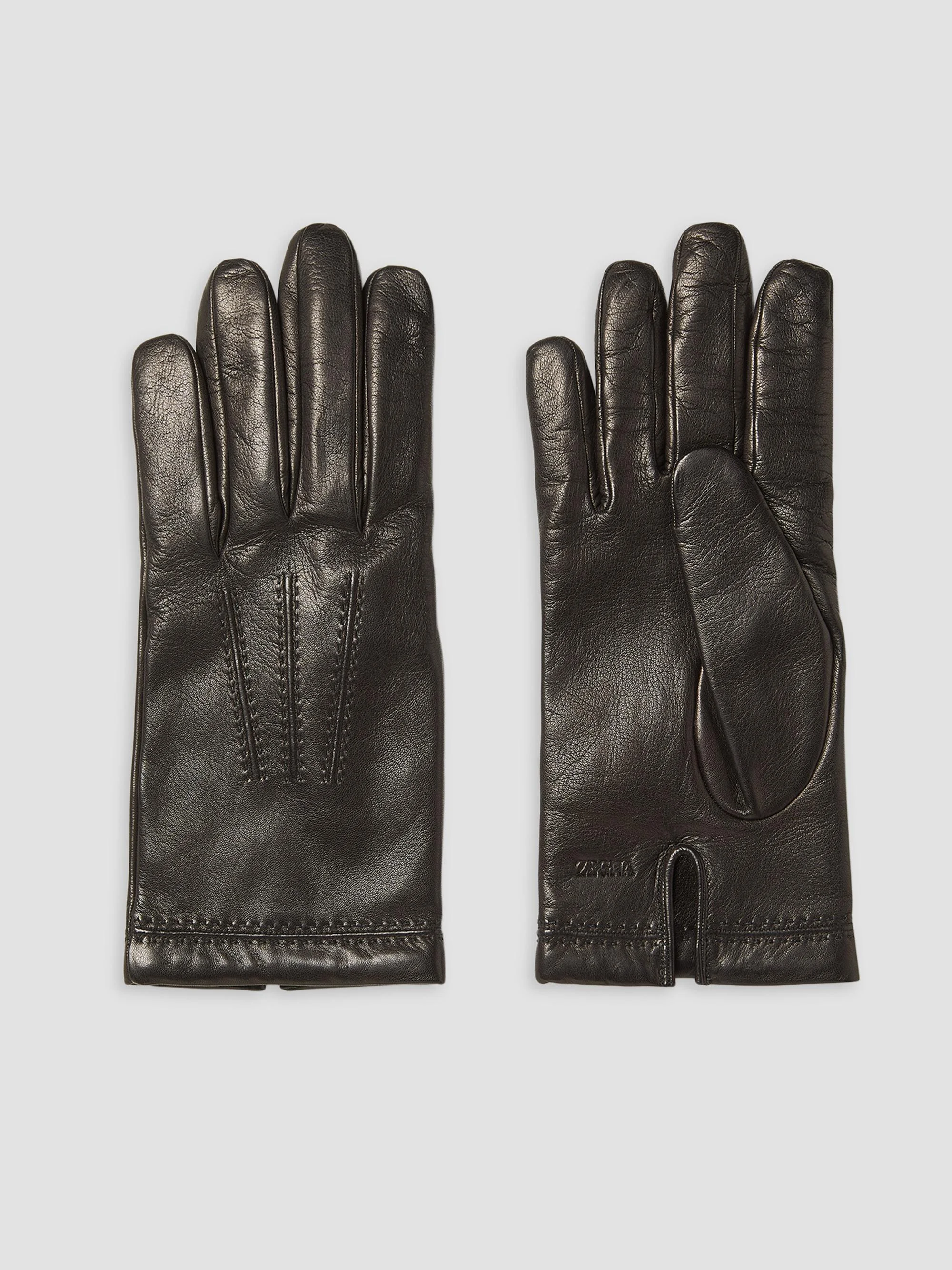Men's Leather Gloves - Black - 1