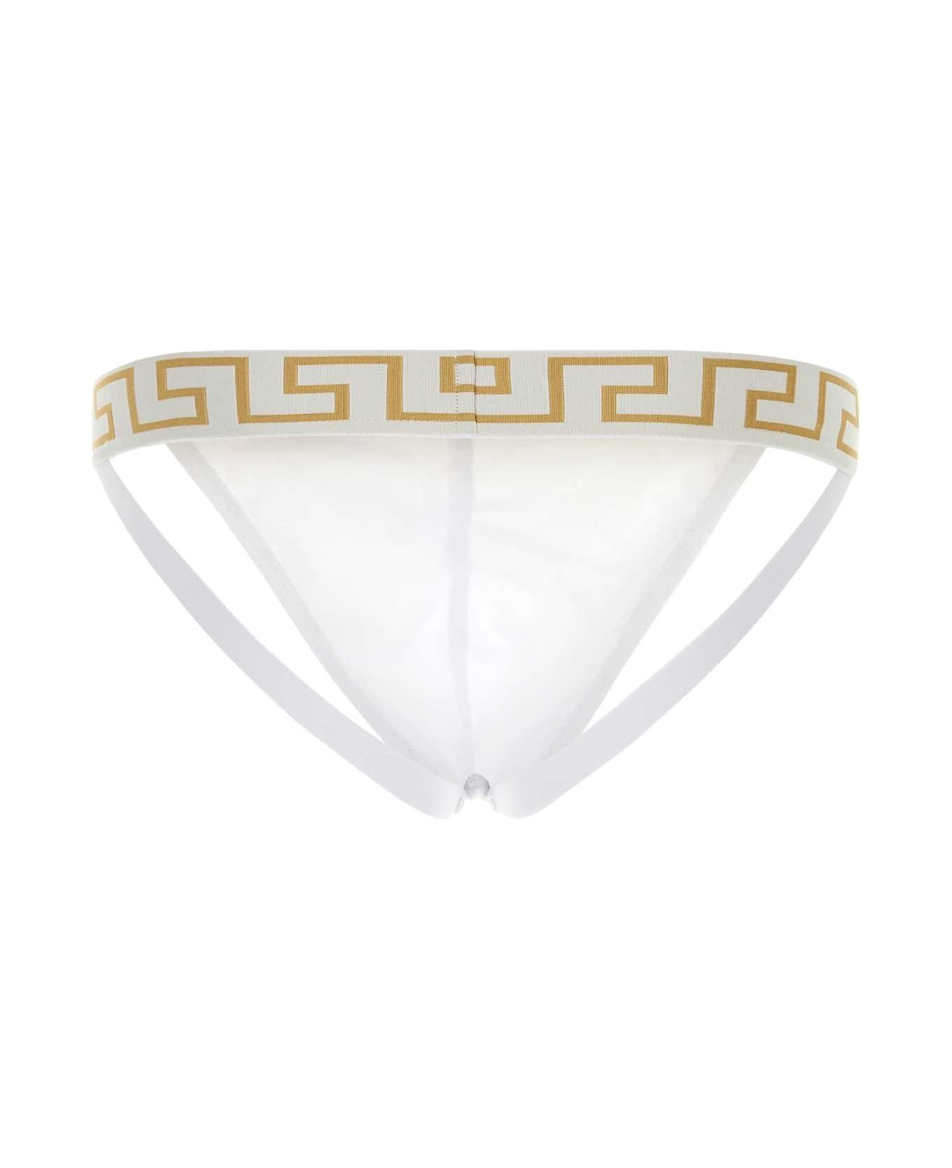 White Stretch Cotton Brief - 2