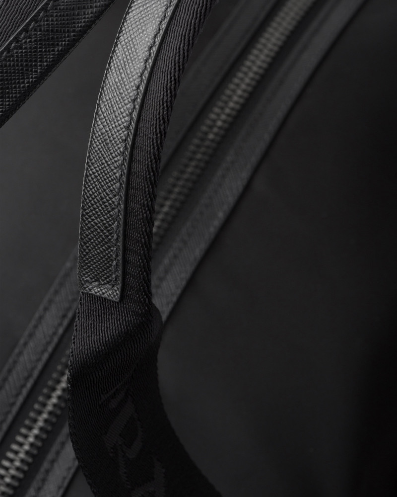 Re-Nylon and Saffiano leather duffle bag 6