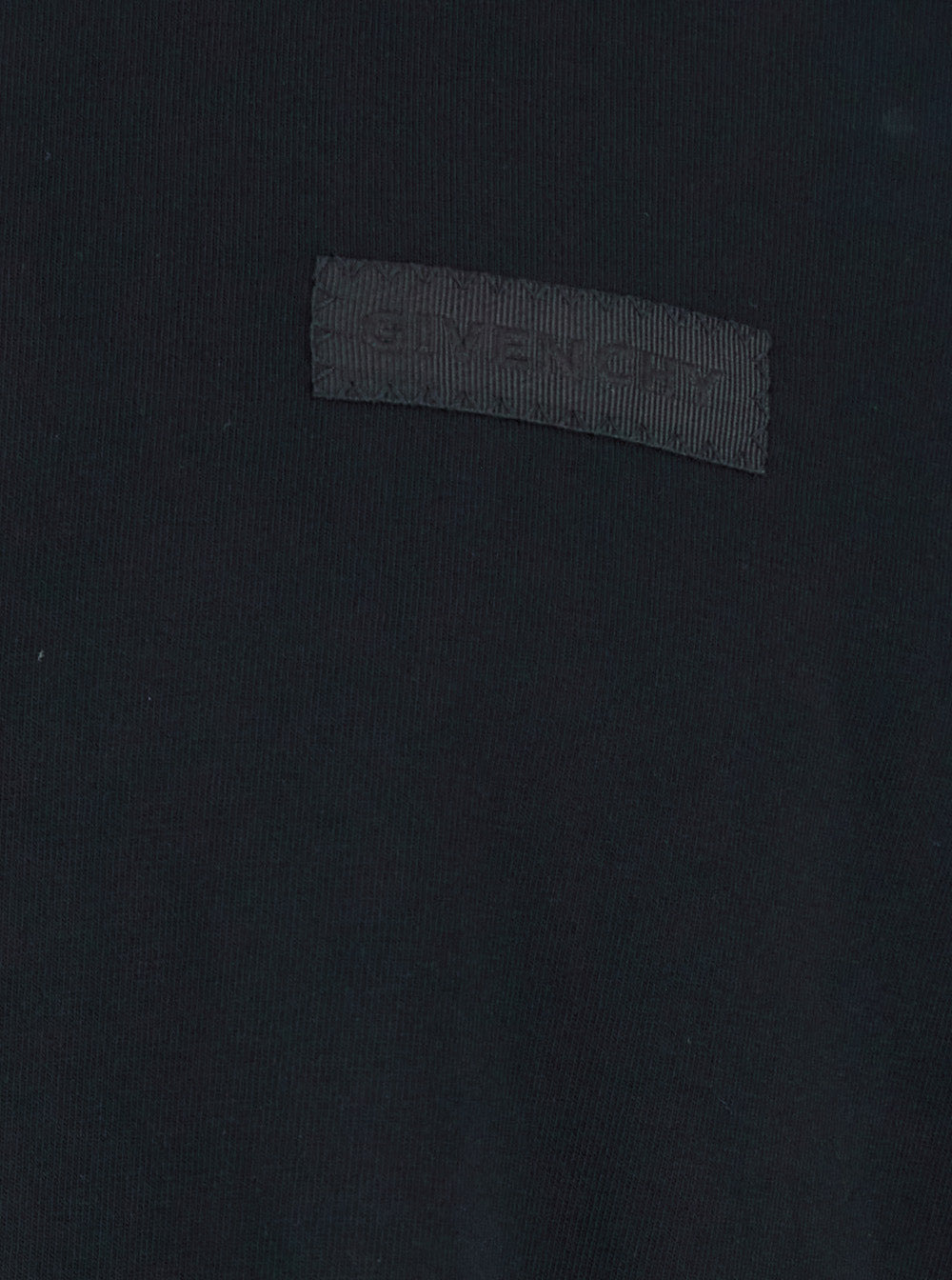 Givenchy Men Black Crewneck T-Shirt With Logo Patch On The Front In Cotton Man - 3
