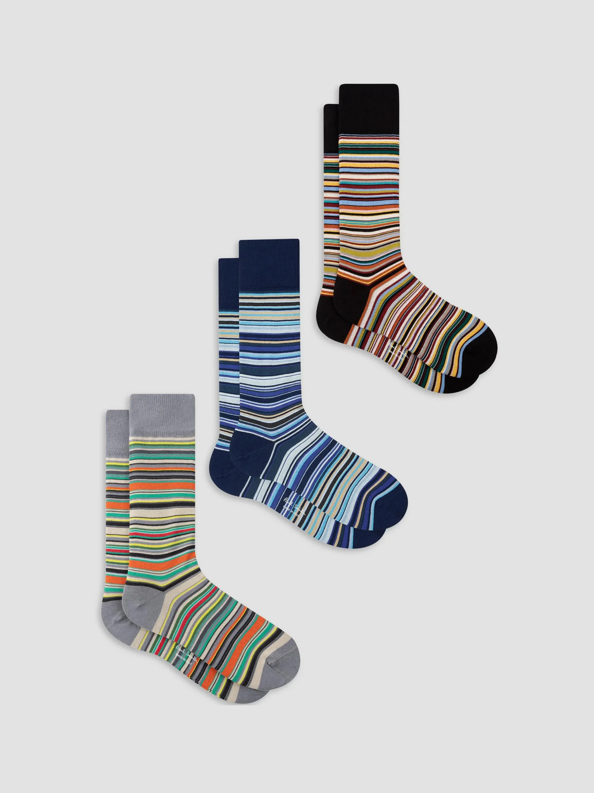 Men's Holiday Cracker Signature Stripe Socks 3-Pack - Mixed - 1