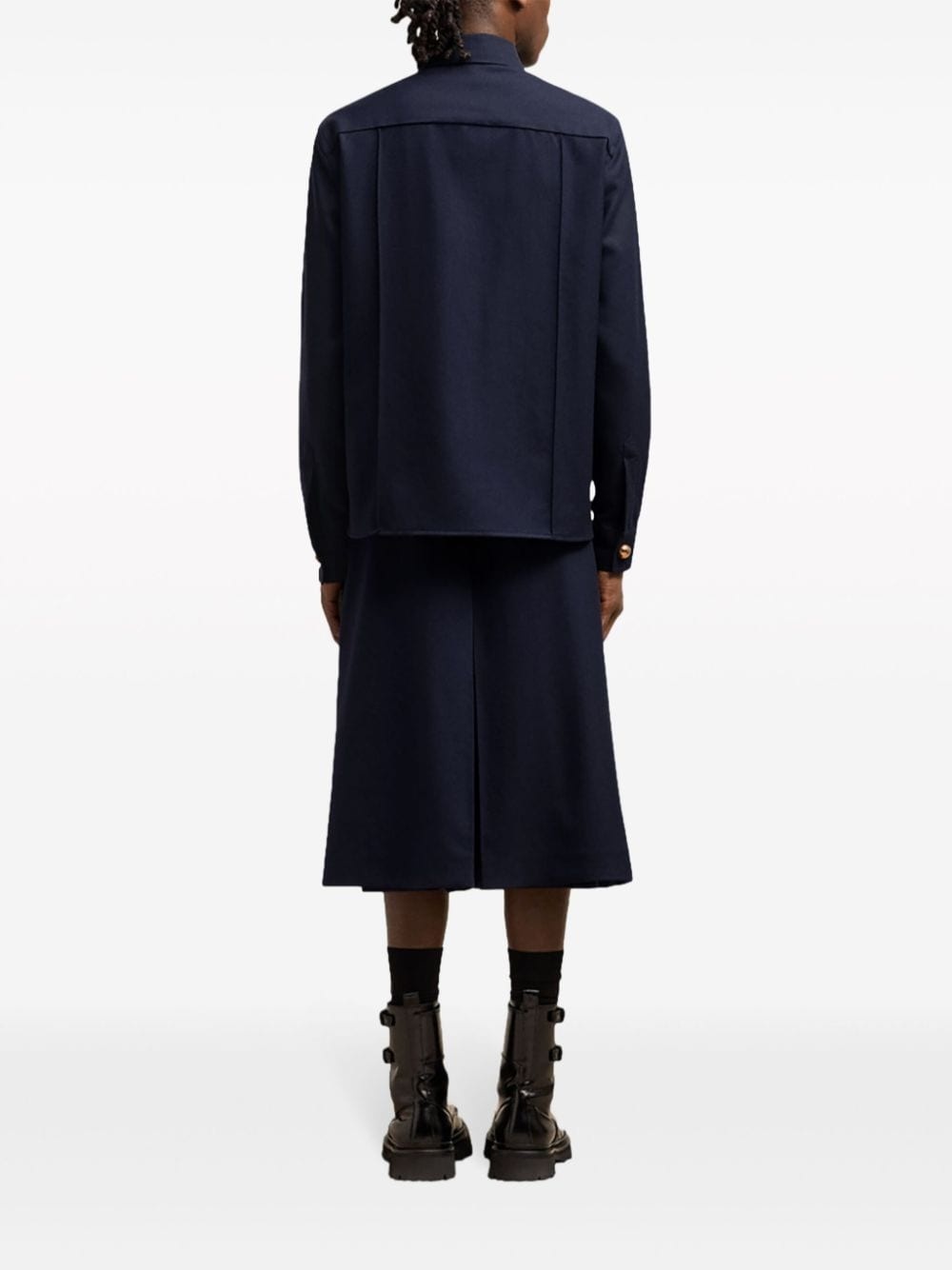 pintuck virgin wool shirt - 4