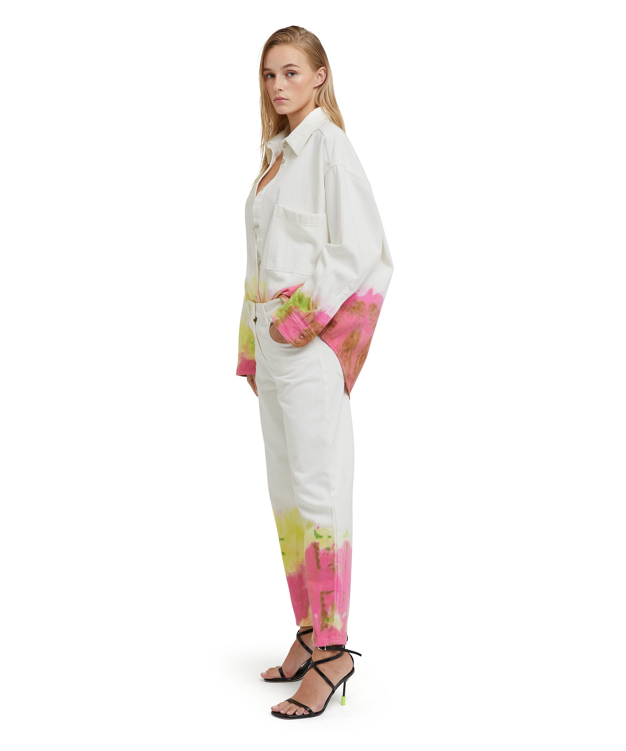 Bull cotton shirt with tie-dye treatment - 5