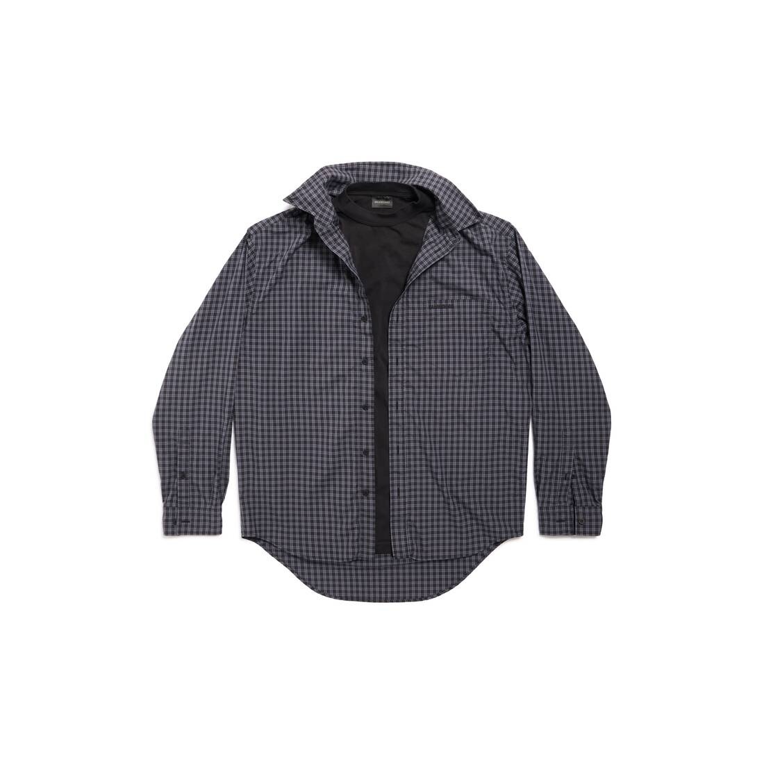 Men's Trompe L'œil Shirt Regular Fit in Black - 1