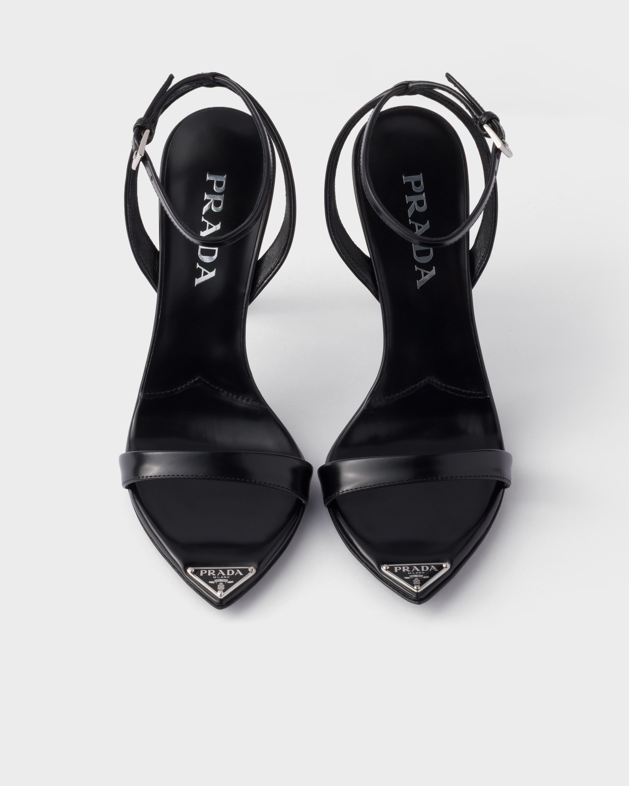 Brushed leather sandals - 3