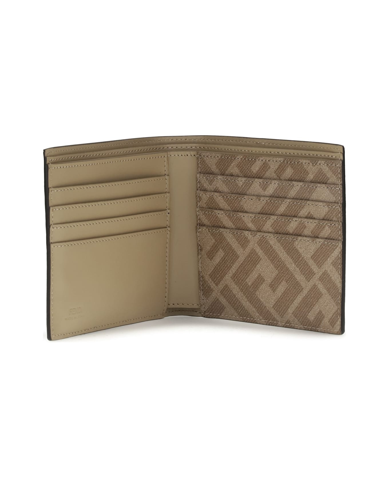 Ff Leather And Canvas Bifold Wallet - 3