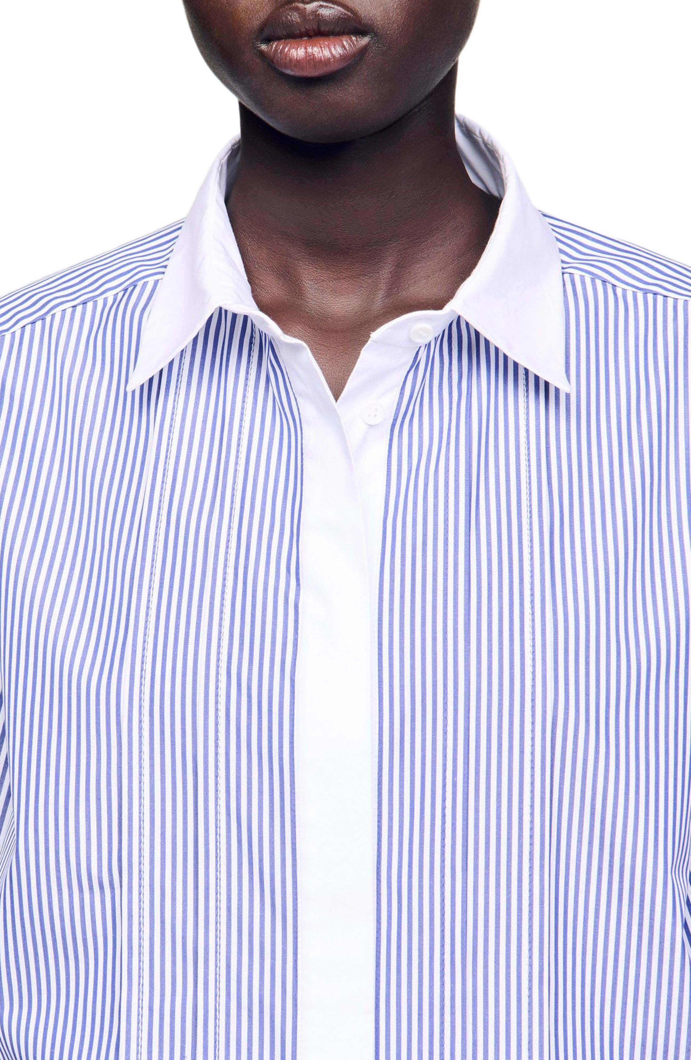 SANDRO Striped shirt in Blu /White at Nordstrom - 4