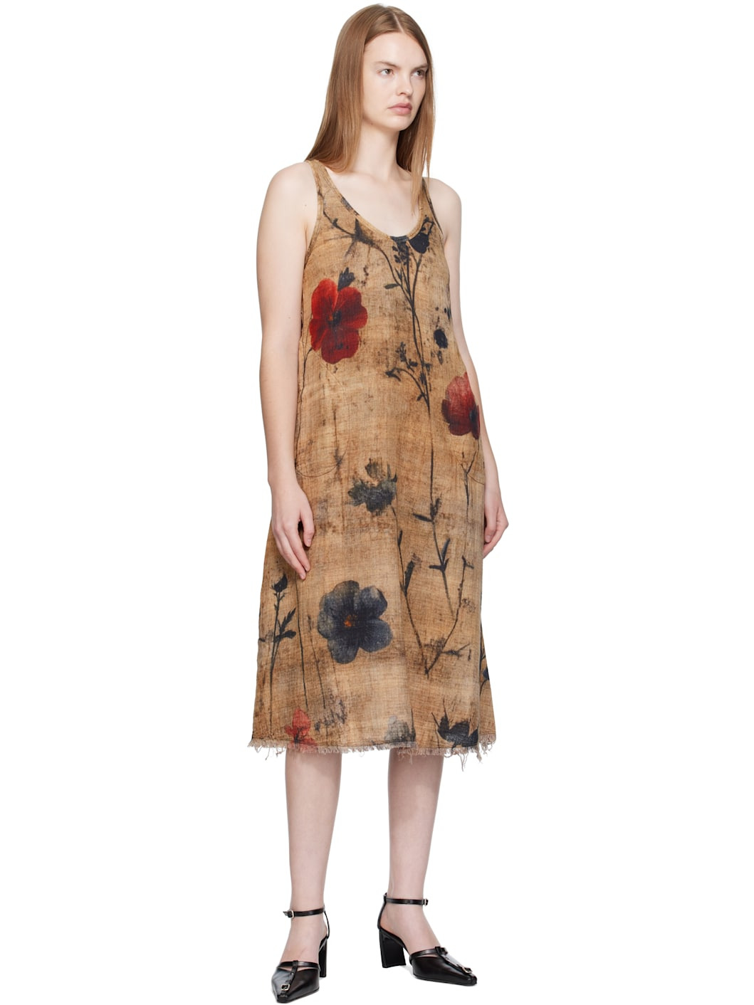 Brown Reversible Tank Midi Dress - 4