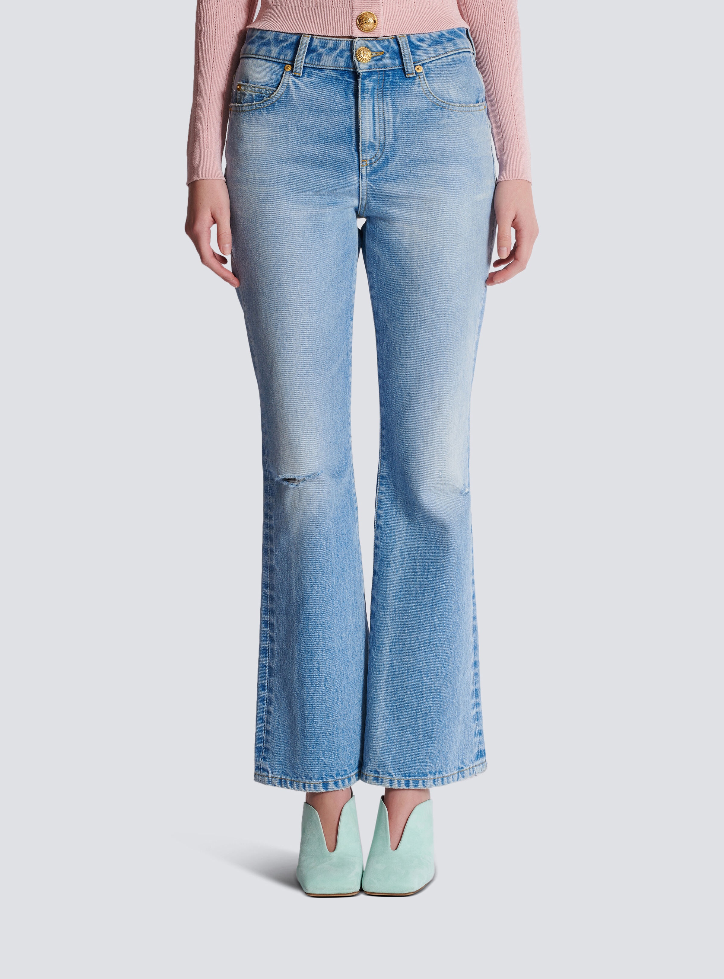 Flared denim jeans - 5