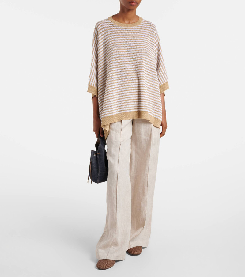 Brunello Cucinelli Knitted striped top outlook
