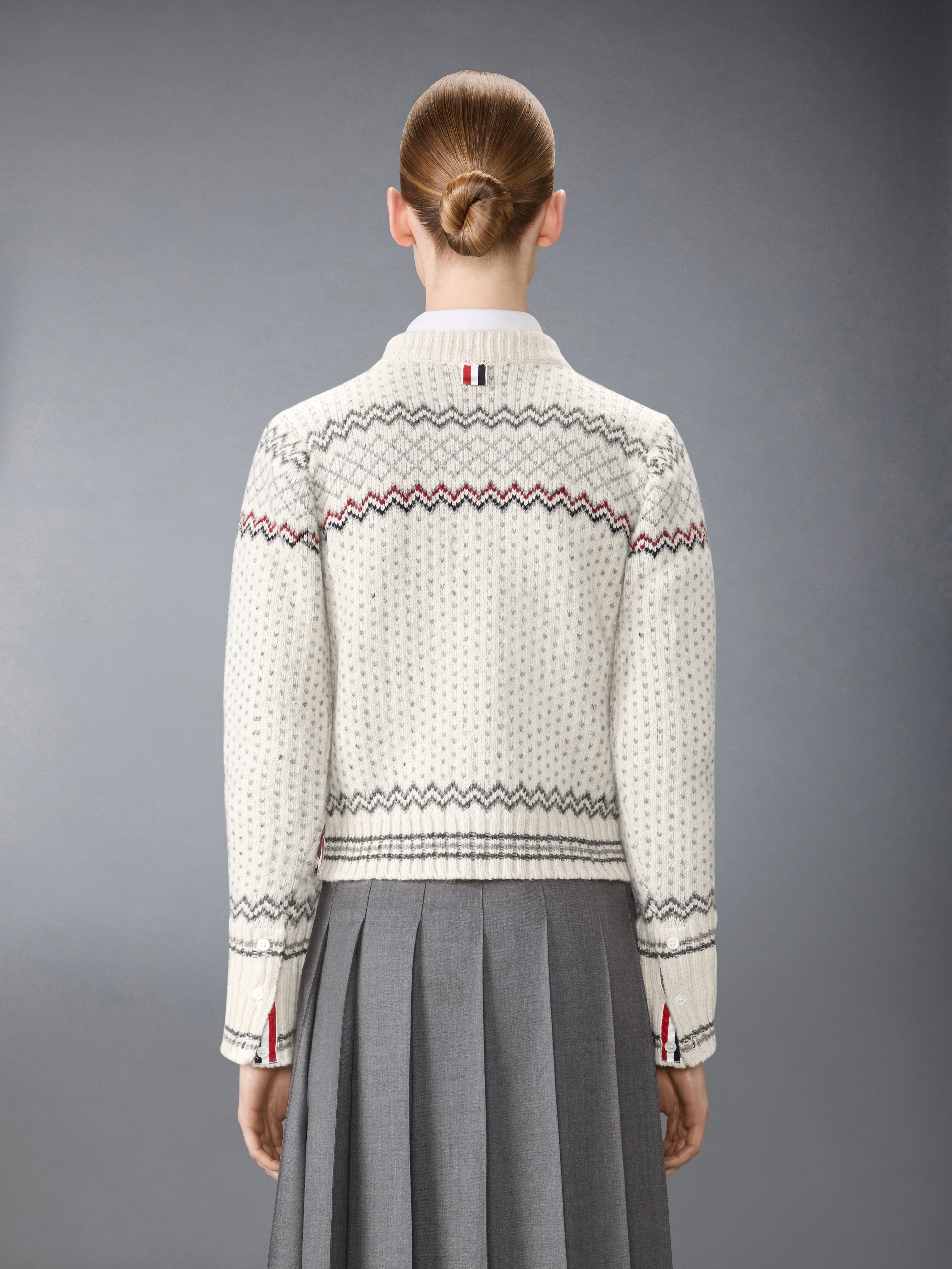 FAIRISLE JACQUARD DONEGAL CROPPED CARDIGAN - 3