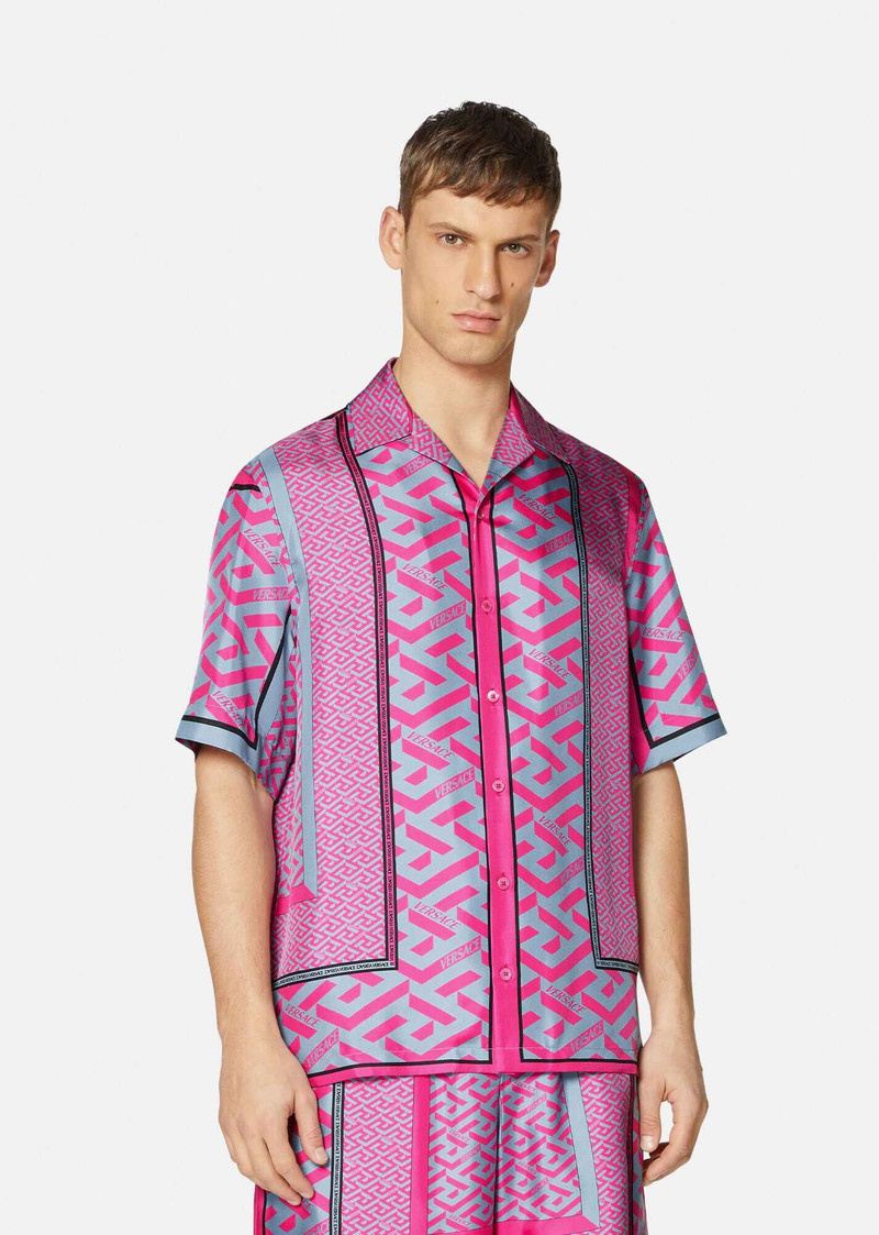 VERSACE La Greca Silk Shirt outlook