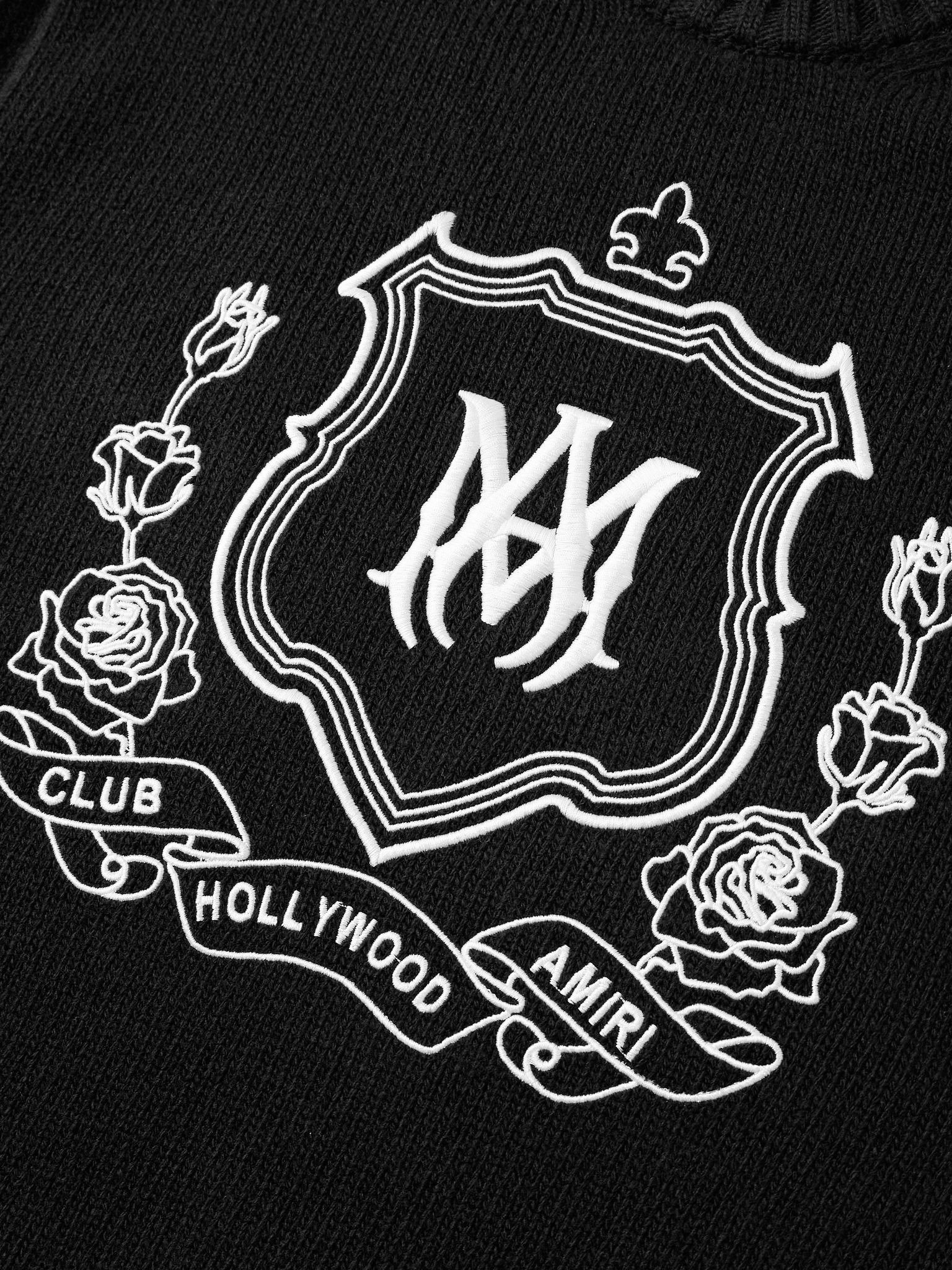 Logo-Embroidered Wool Sweater Black - 5