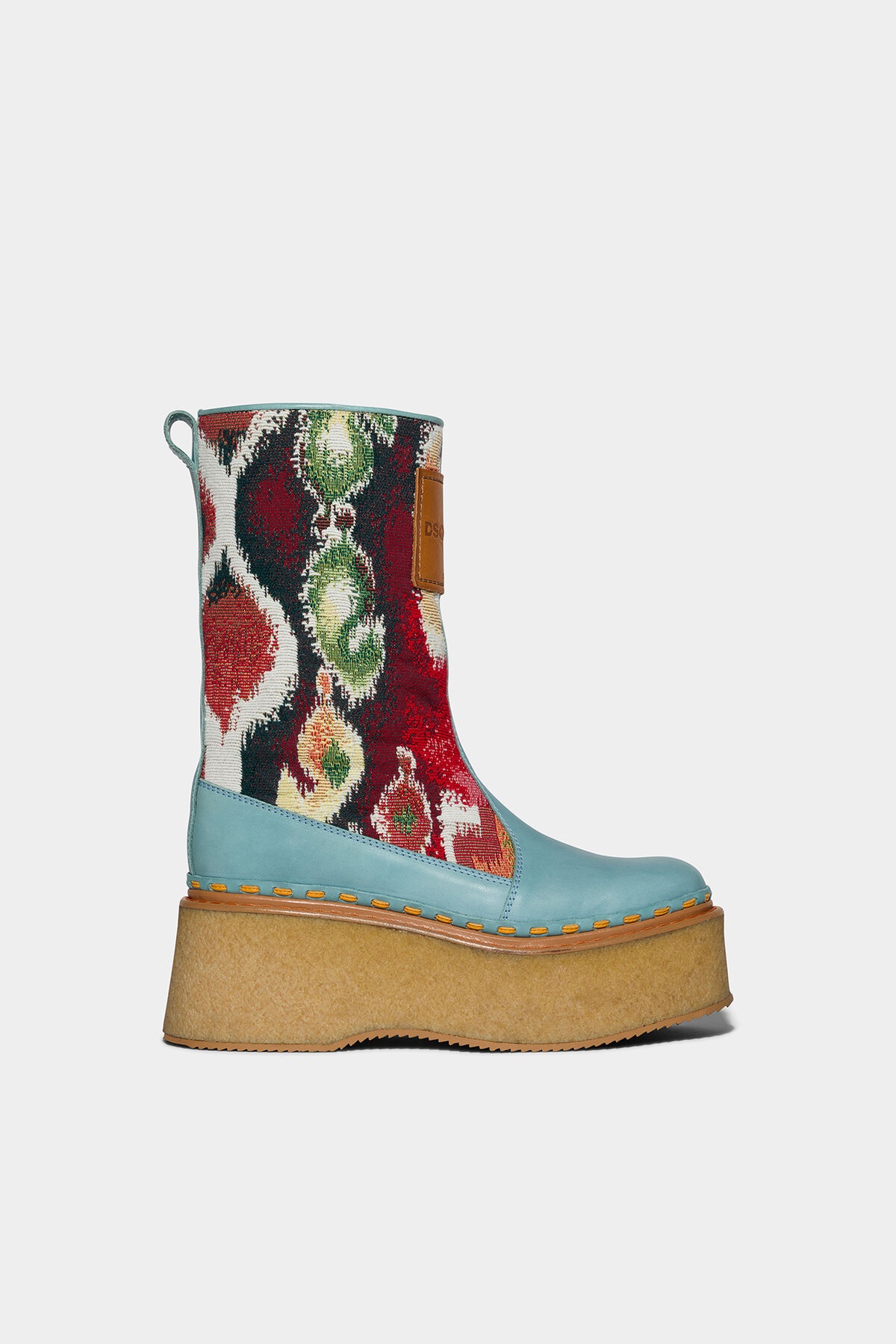 GRAPHIC JACQUARD ANKLE BOOTS - 1