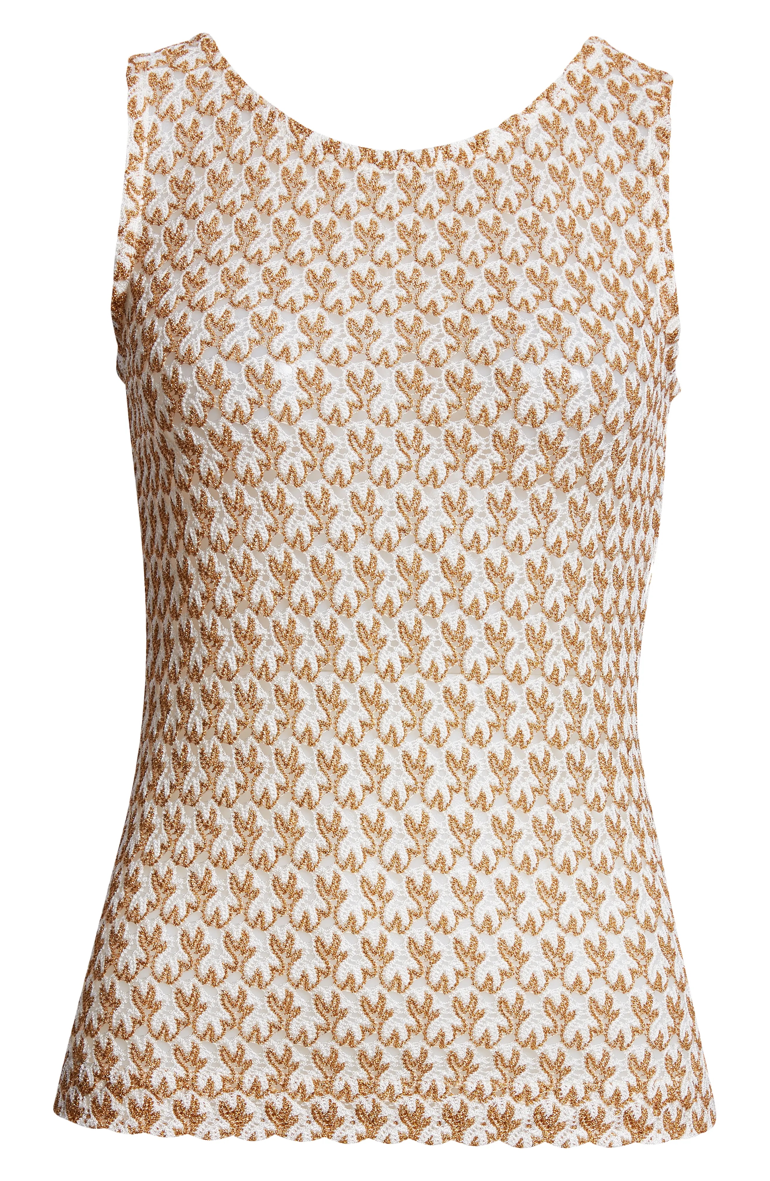 Textured Metallic Knit Tank - 6