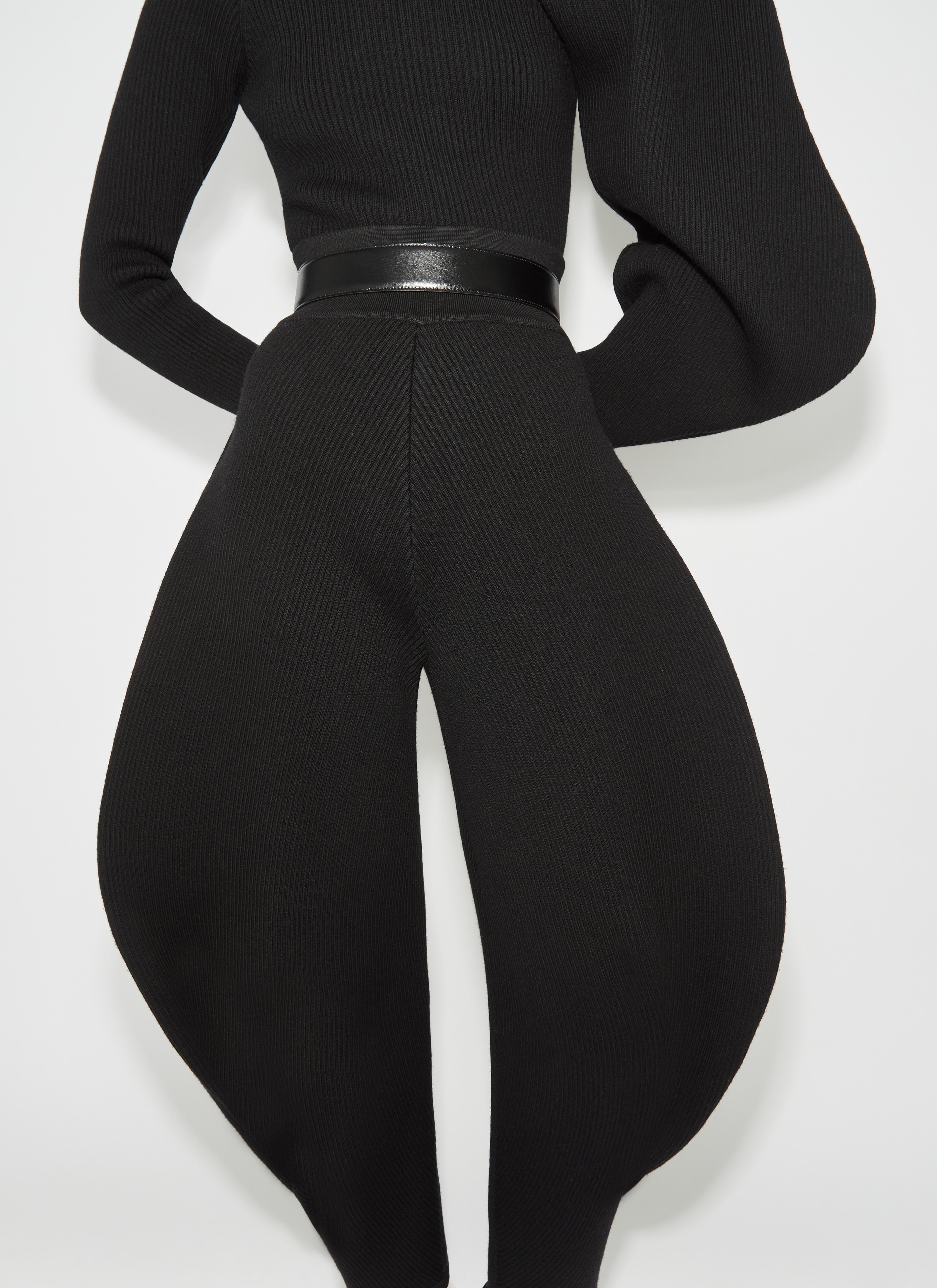 ROUND RIB KNIT PANT - 5