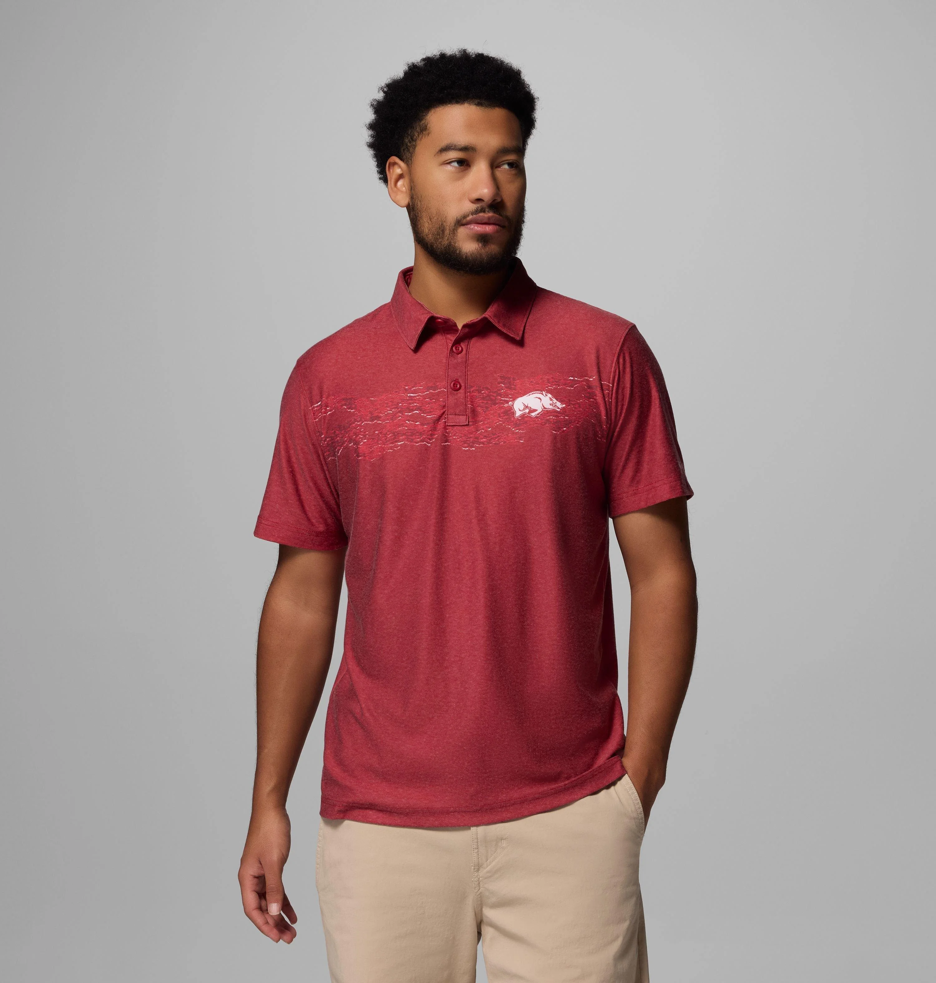Men's Collegiate Thistletown Hills Printed Polo - Arkansas - 1