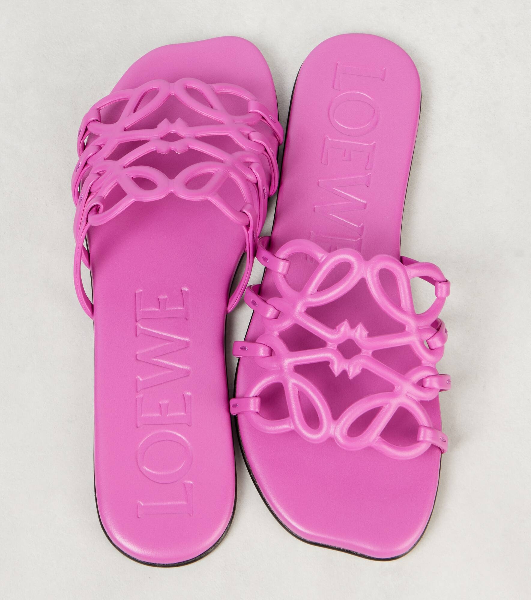 Anagram leather slides - 5