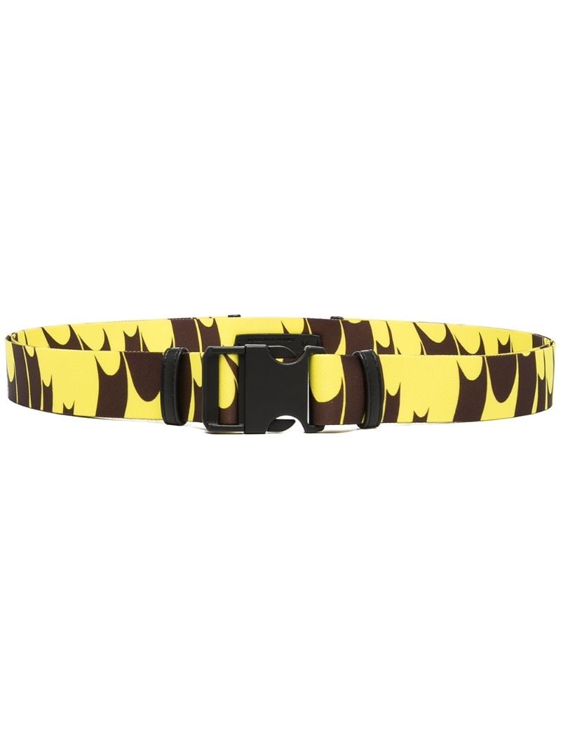 abstract-print buckle belt - 1