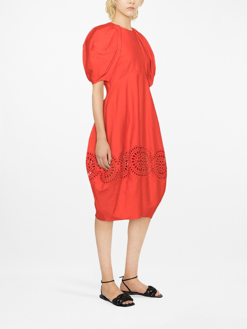 cut-out puff midi dress 3