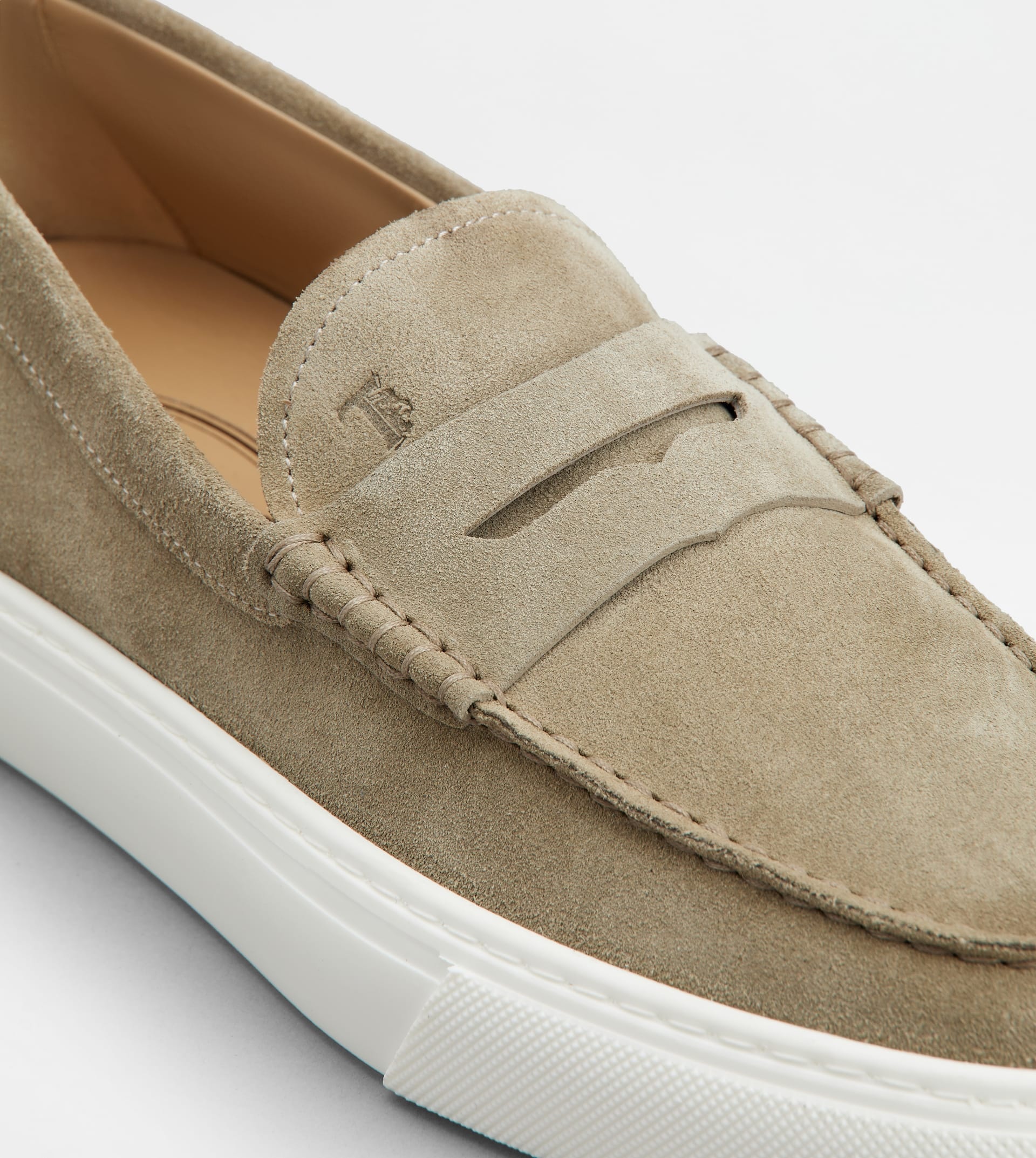 LOAFERS IN SUEDE - BEIGE - 5