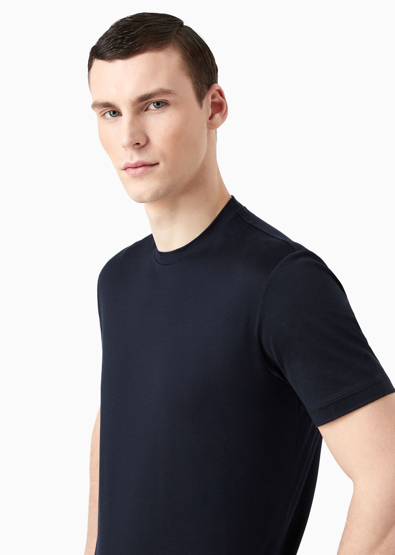 Plain-knit jersey T-shirt in a silk-and-cotton blend - 6