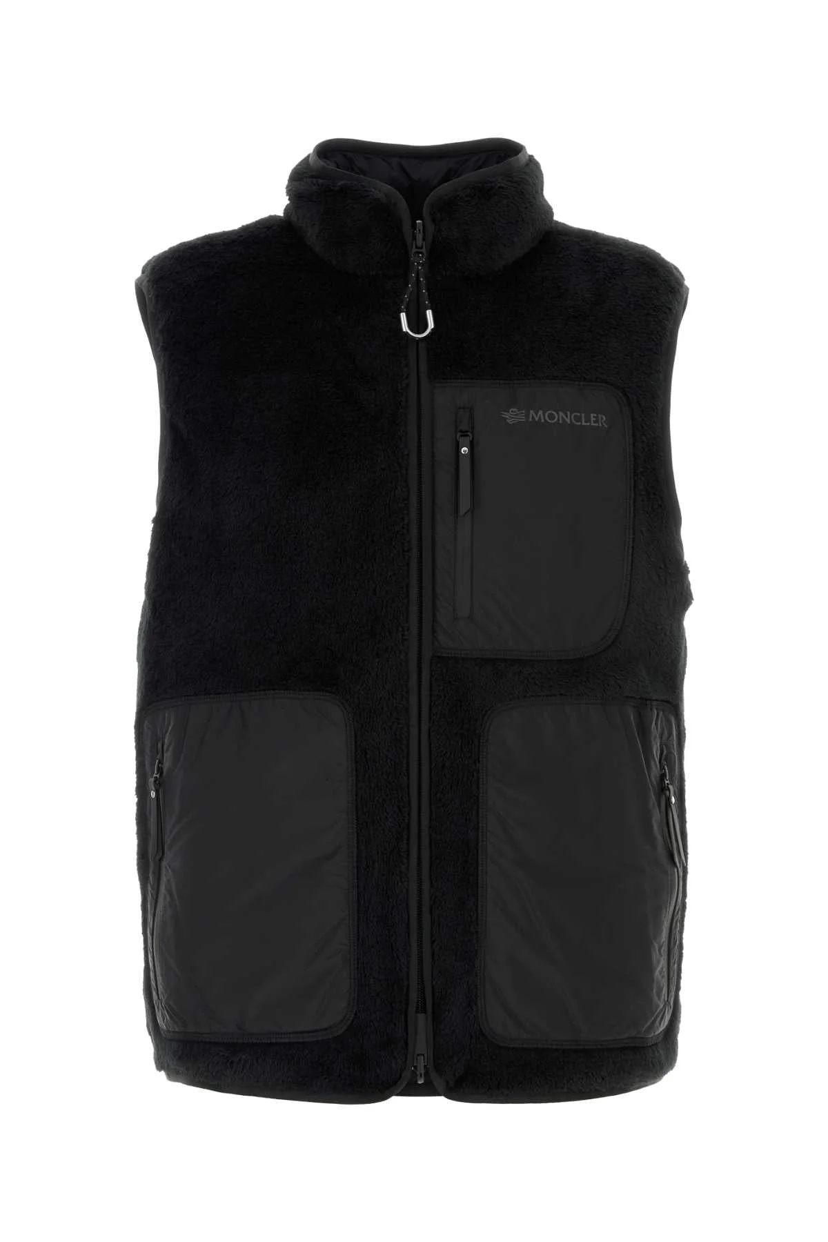 Moncler Men Black Eco Fur Reversible Down Jacket - 1