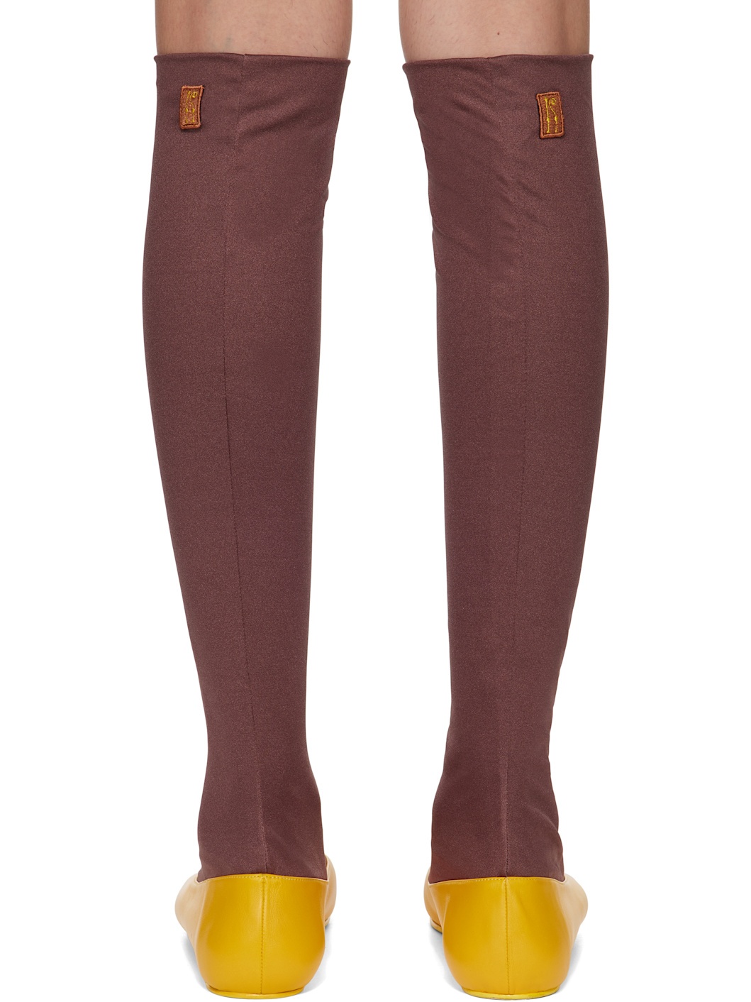 Yellow & Brown Proxima Long Ballerina Flats - 2