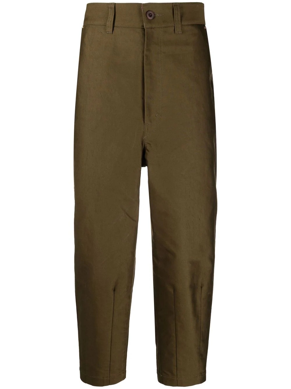 drop-crotch tapered trousers - 1