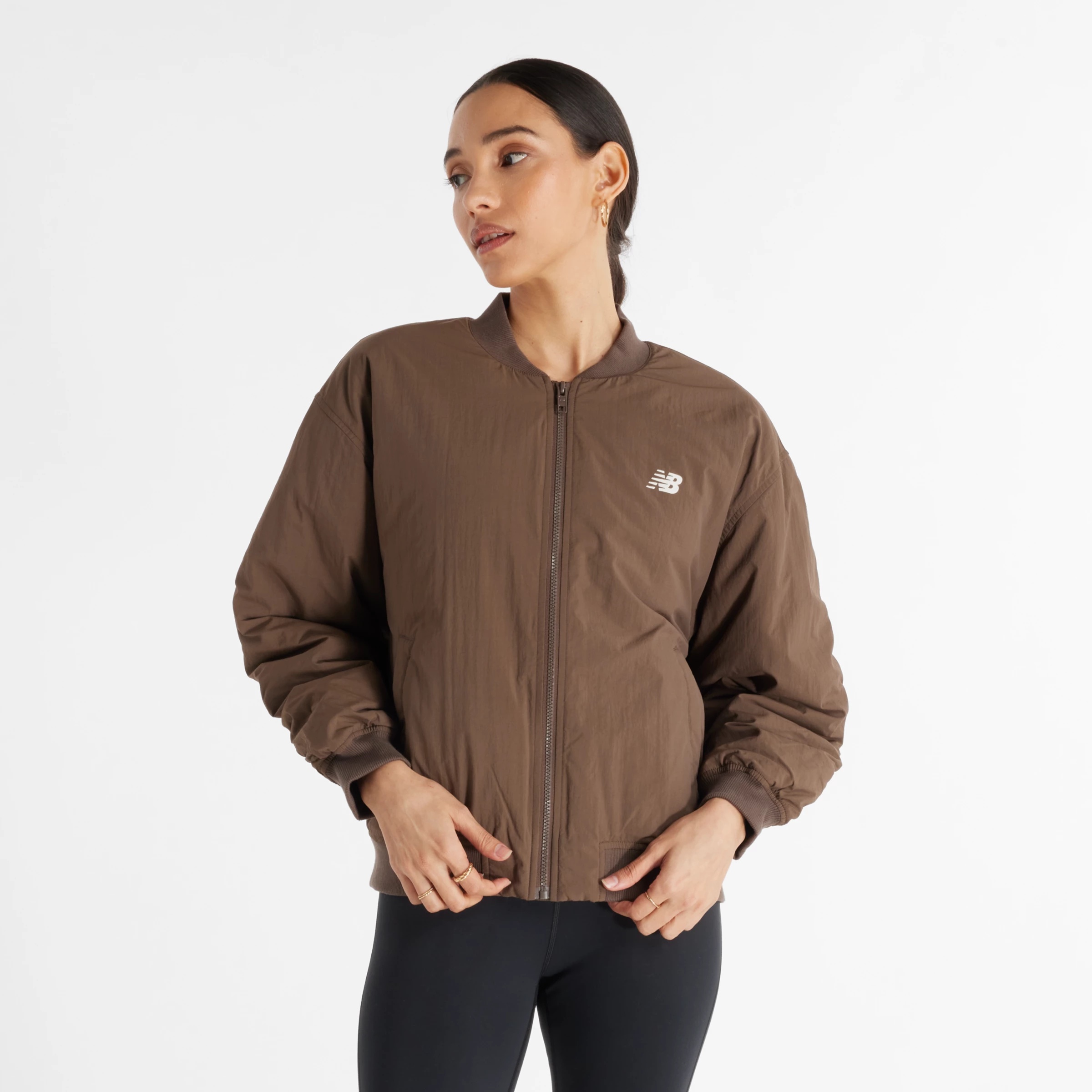 Women's Graphic Woven Bomber Jacket - 1