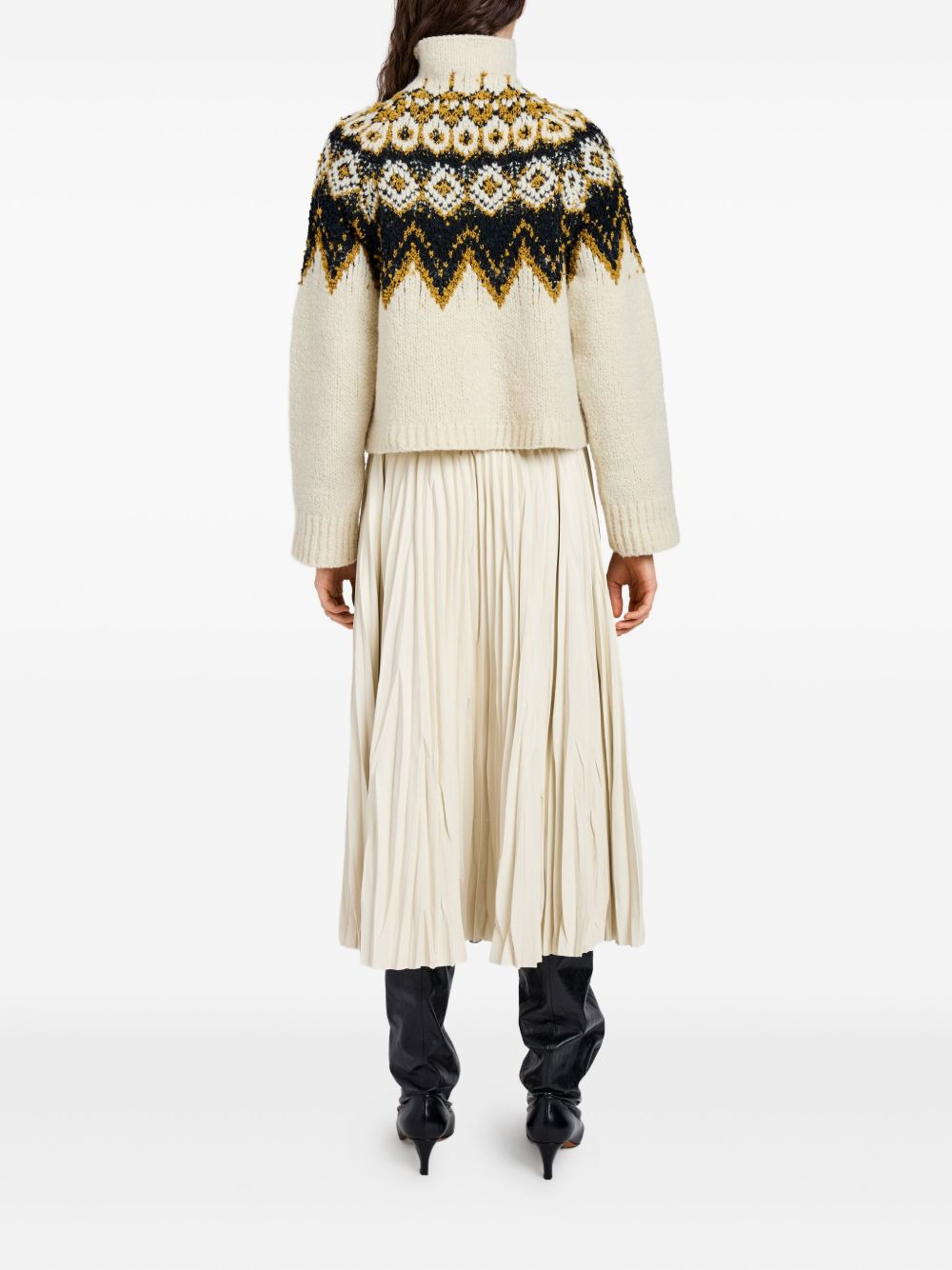 Lizzy fairisle-pattern turtleneck sweater - 4