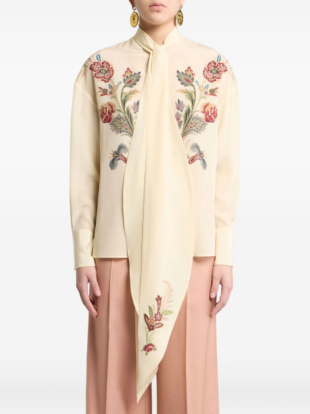 floral-print blouse - 3