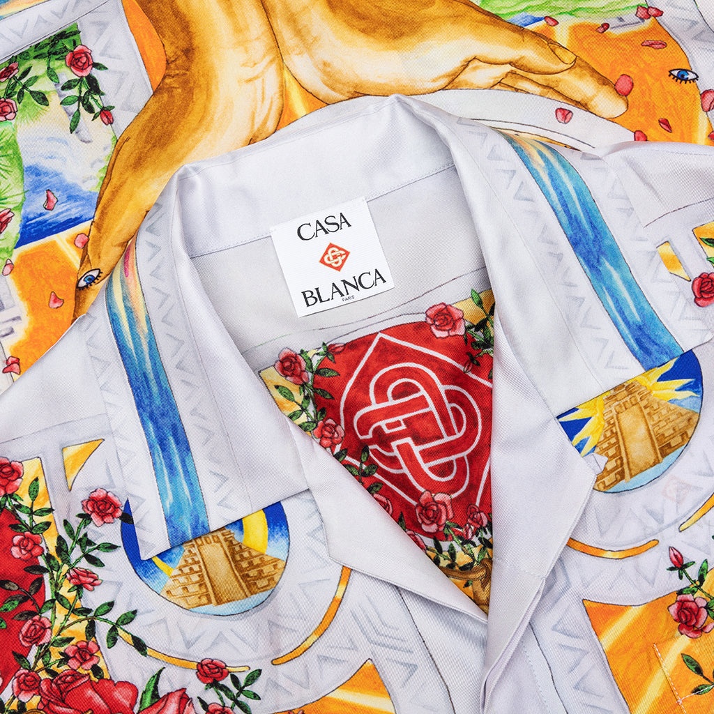 SHORT SLEEVE CUBAN COLLAR SHIRT - A TOURNADE DE ROSE - 3