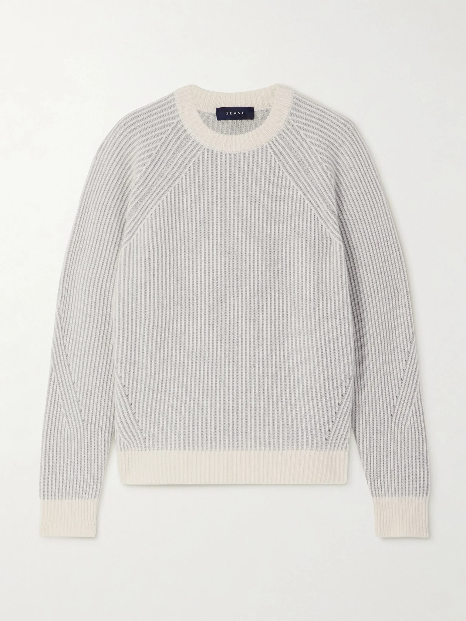 Ribbed cashmere sweater Gray - 1