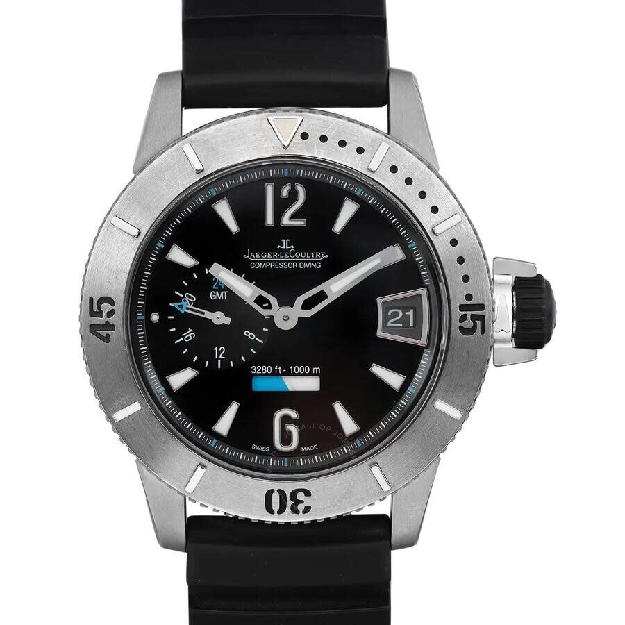 Pre-owned Jaeger-LeCoultre Master Compressor GMT Automatic Black Dial Men's Watch Q187T670 - 2