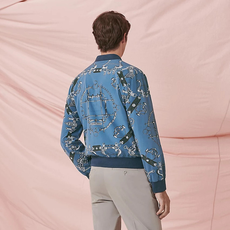 Hermès "Mors et Gourmettes" reversible rib trim jacket outlook