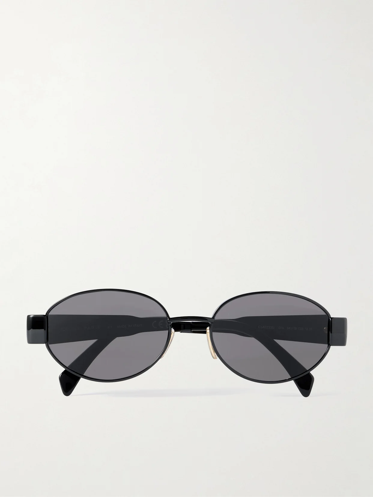 Oval-frame Metal And Acetate Sunglasses - 1