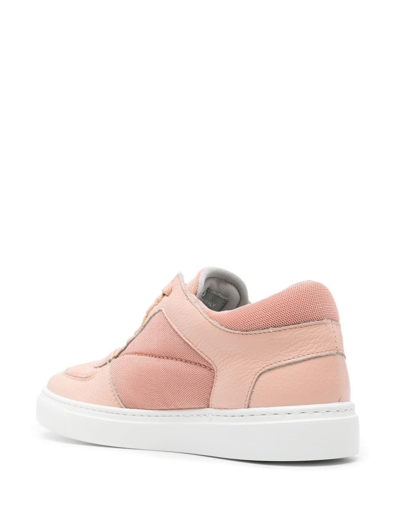 mesh-panels leather sneakers 3