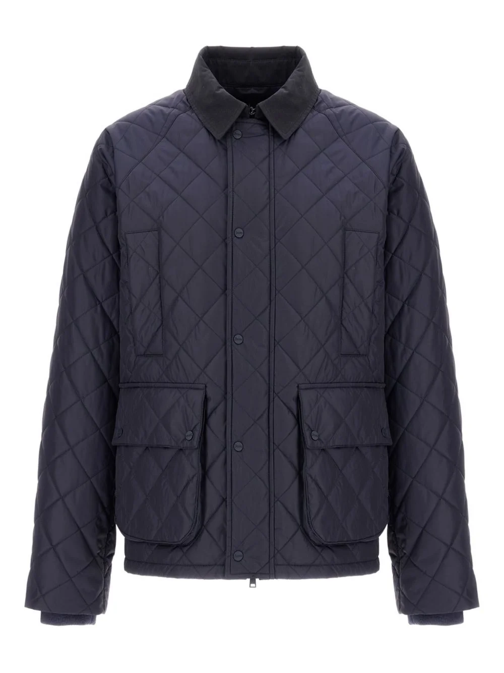 quilted diamond-pattern jacket - 1
