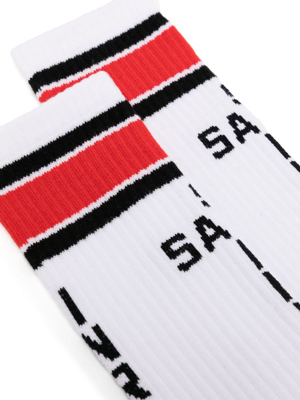 intarsia-knit logo socks - 2