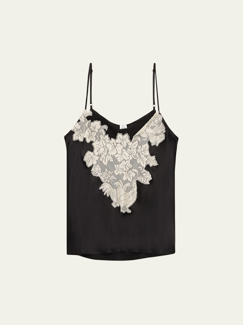 Chicken Lace Inset Satin Cami Top 1