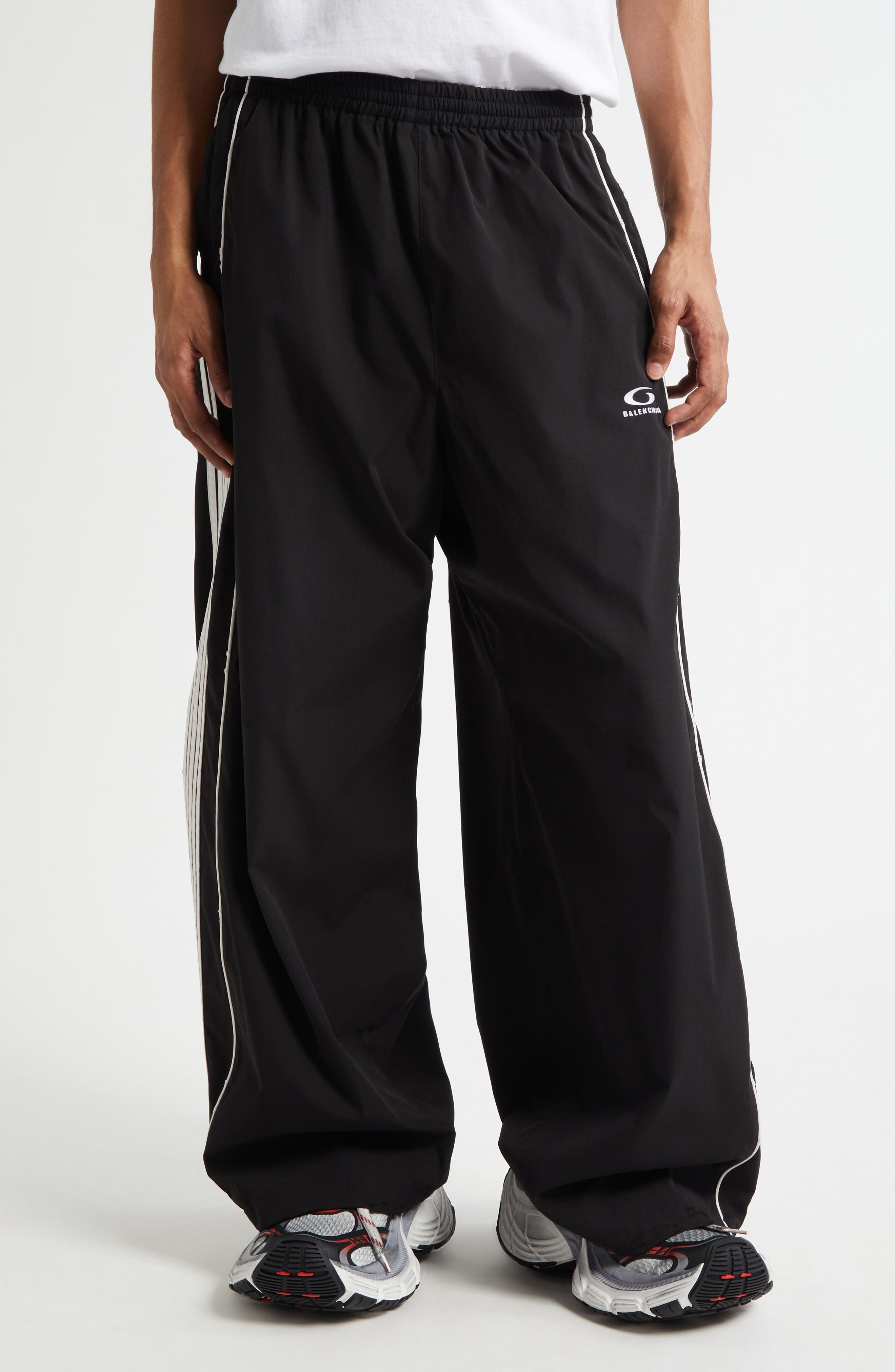 Balenciaga Oversize Track Pants in 1000 Black at Nordstrom - 1